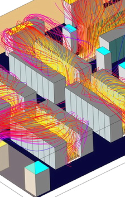 CFD 3D simulation — simulation CFD et thermique pour datacenters